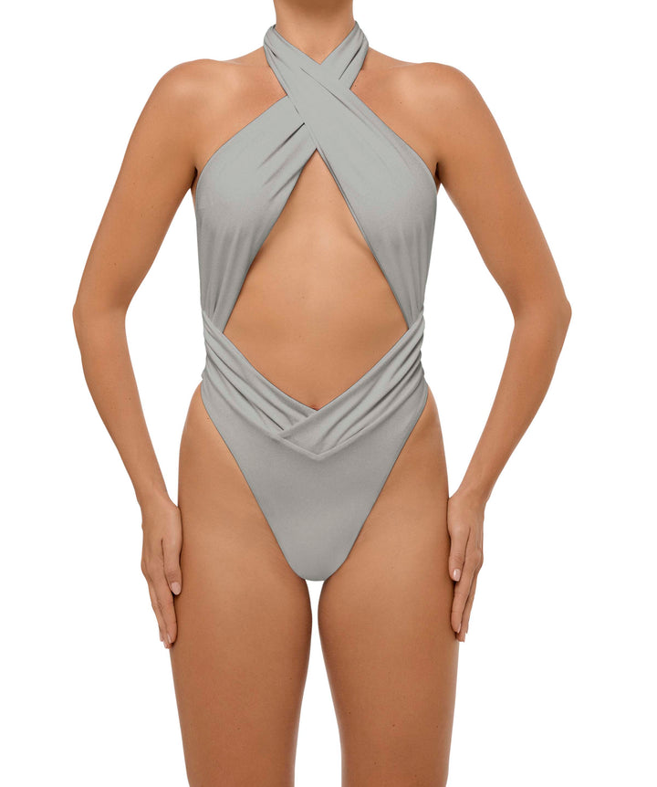 BSWS-S62 Halter Cutout Low Back One Piece