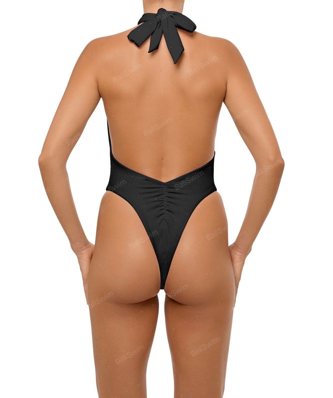 BSWS-S62 Halter Cutout Low Back One Piece