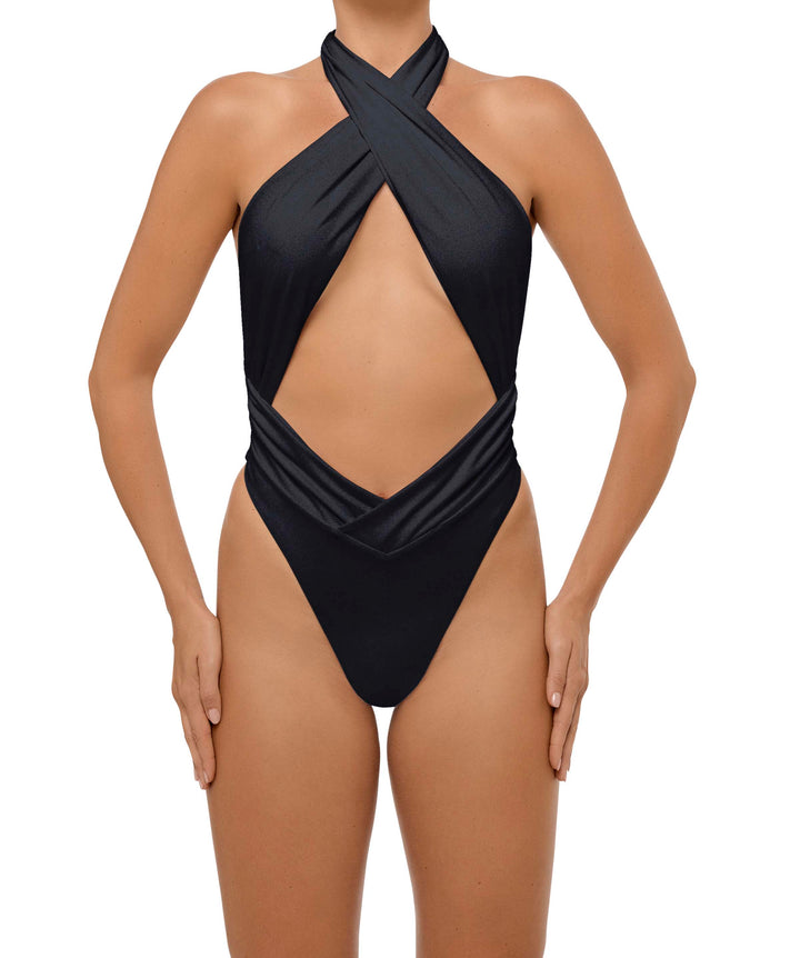 BSWS-S62 Halter Cutout Low Back One Piece