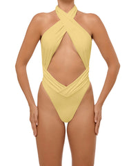 BSWS-S62 Halter Cutout Low Back One Piece