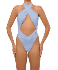 BSWS-S62 Halter Cutout Low Back One Piece