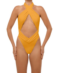 BSWS-S62 Halter Cutout Low Back One Piece