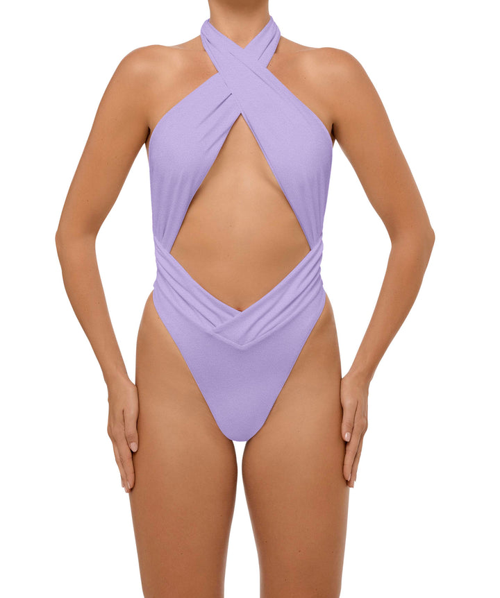 BSWS-S62 Halter Cutout Low Back One Piece