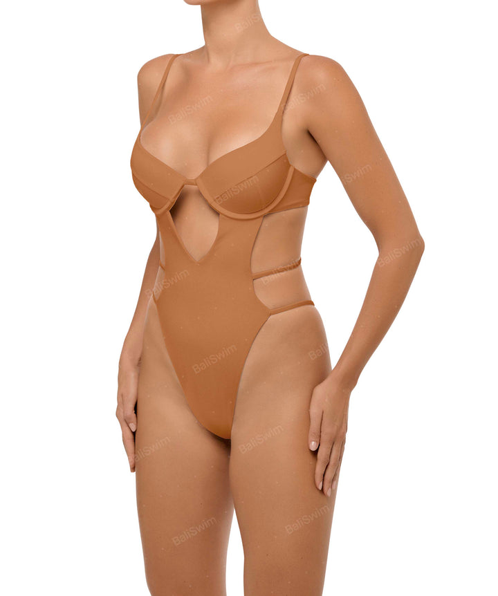 BSWS-S63 V-underwired CutOut One Piece