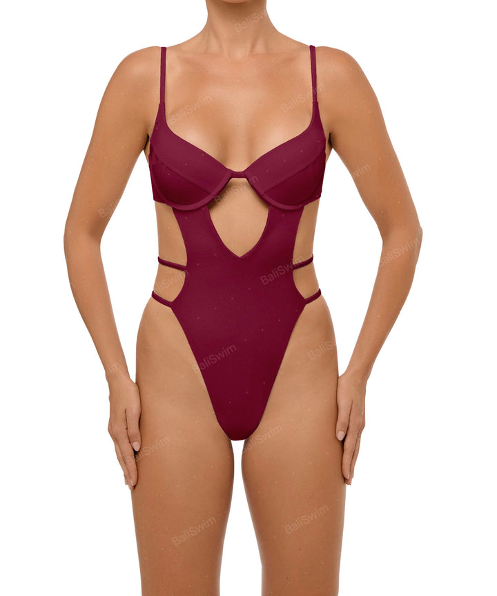 BSWS-S63 V-underwired CutOut One Piece
