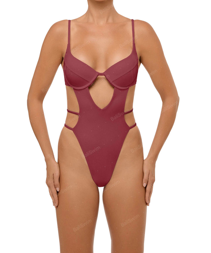 BSWS-S63 V-underwired CutOut One Piece
