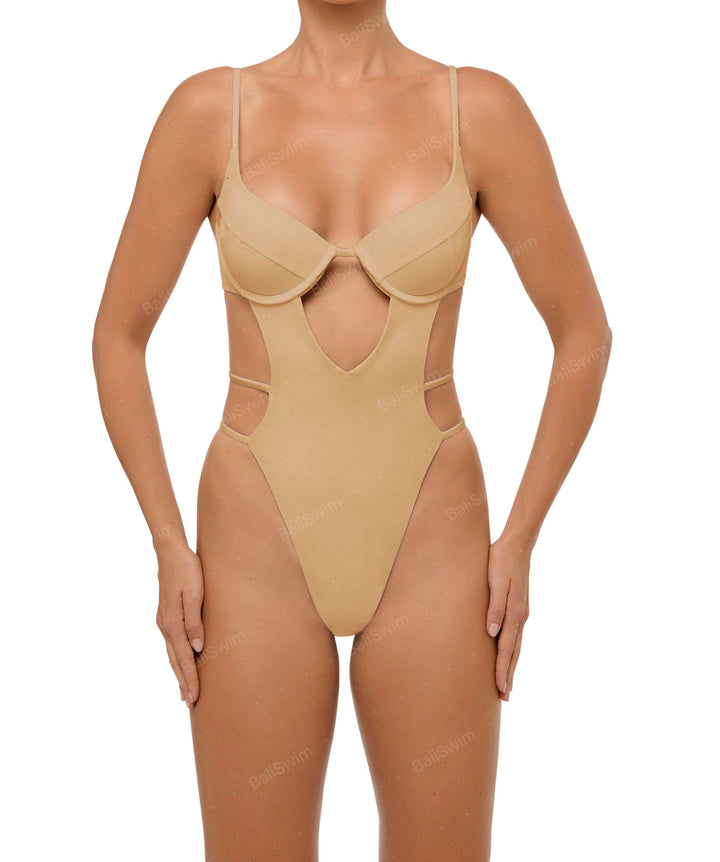 BSWS-S63 V-underwired CutOut One Piece