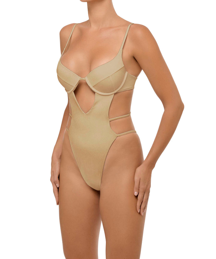 BSWS-S63 V-underwired CutOut One Piece
