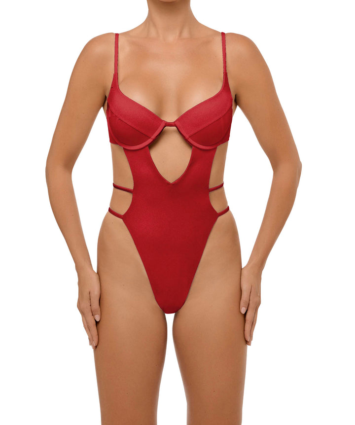 BSWS-S63 V-underwired CutOut One Piece