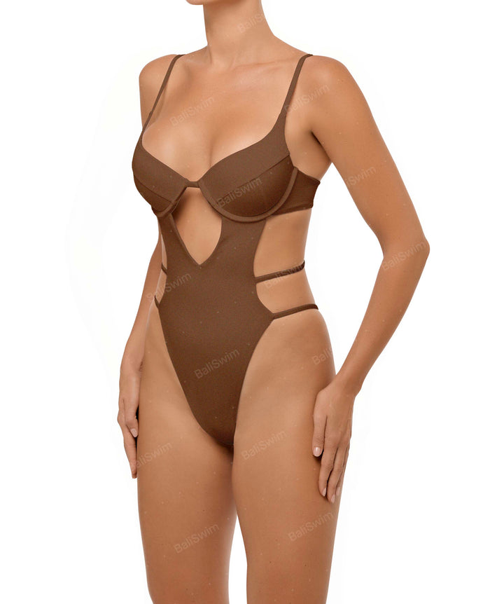 BSWS-S63 V-underwired CutOut One Piece