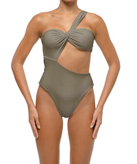BSWS-S68 Asymmetrical Bandeau Side Cutout One Piece