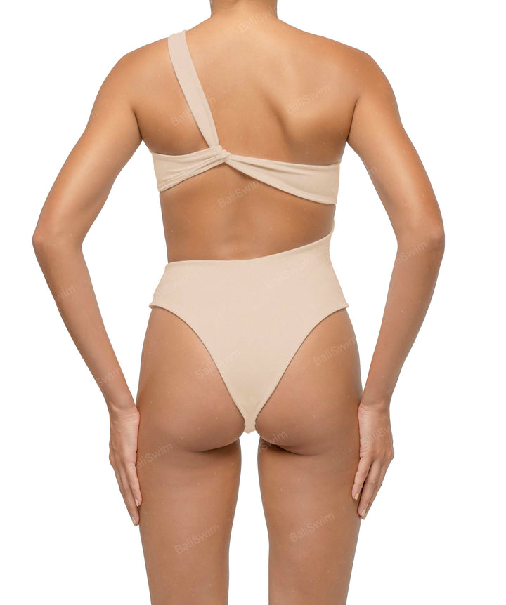 BSWS-S68 Asymmetrical Bandeau Side Cutout One Piece