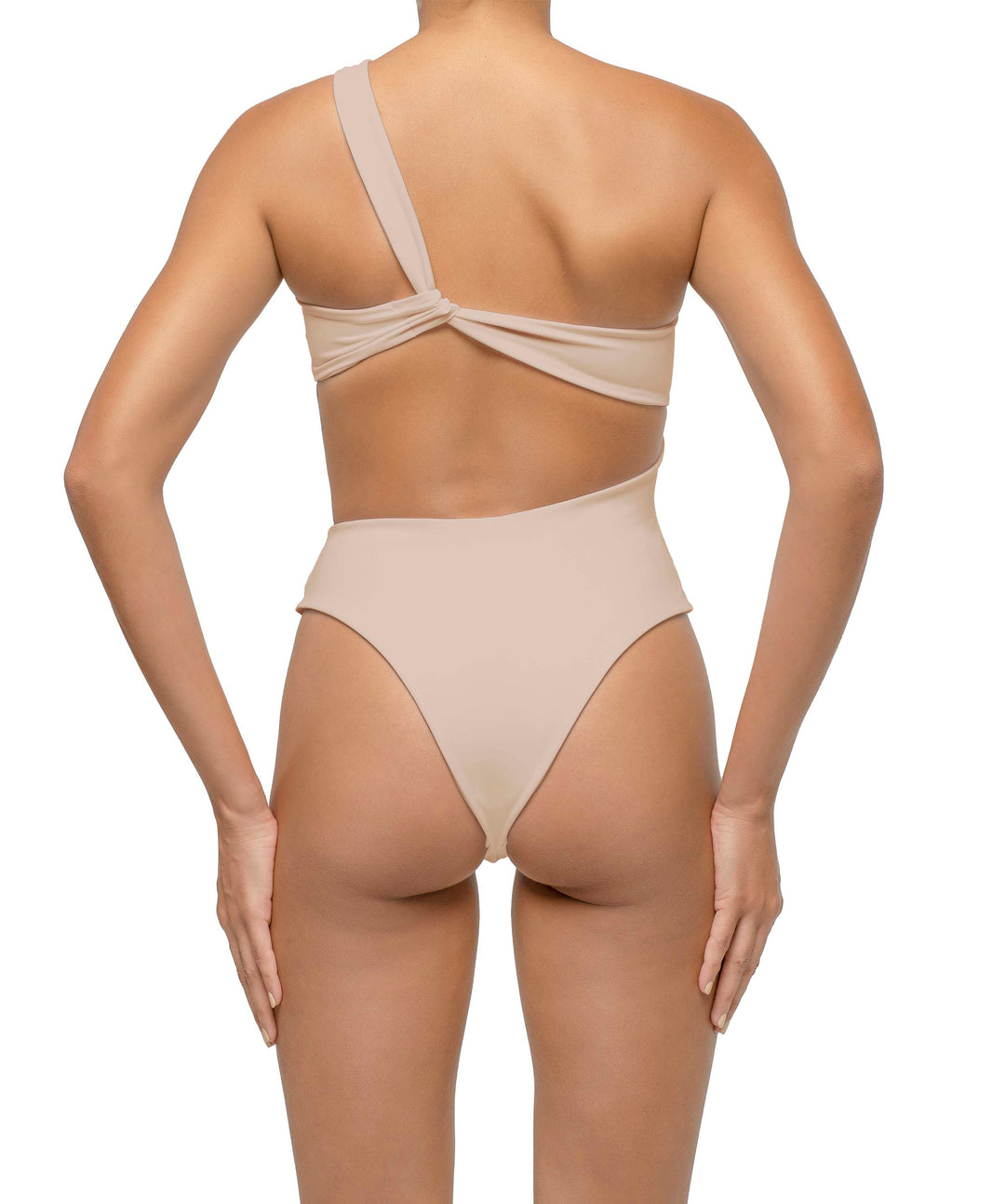 BSWS-S68 Asymmetrical Bandeau Side Cutout One Piece