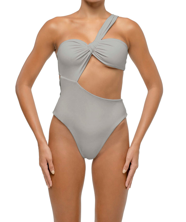 BSWS-S68 Asymmetrical Bandeau Side Cutout One Piece