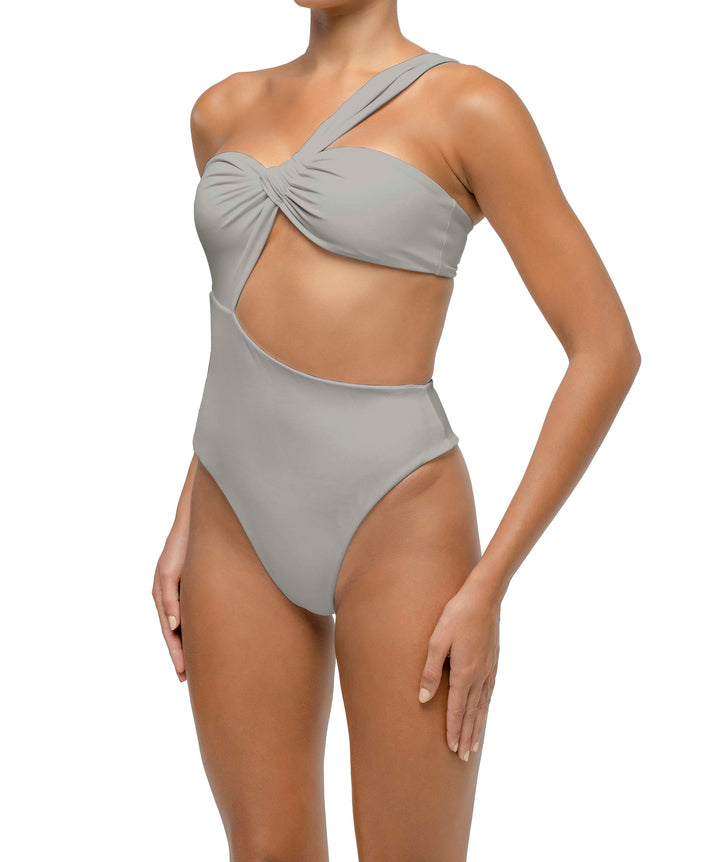 BSWS-S68 Asymmetrical Bandeau Side Cutout One Piece