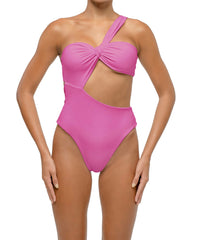 BSWS-S68 Asymmetrical Bandeau Side Cutout One Piece