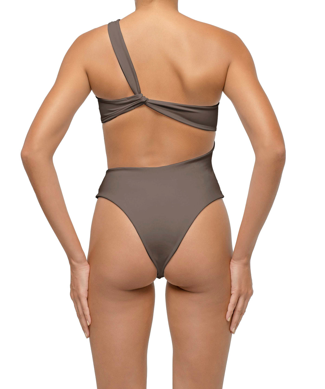 BSWS-S68 Asymmetrical Bandeau Side Cutout One Piece