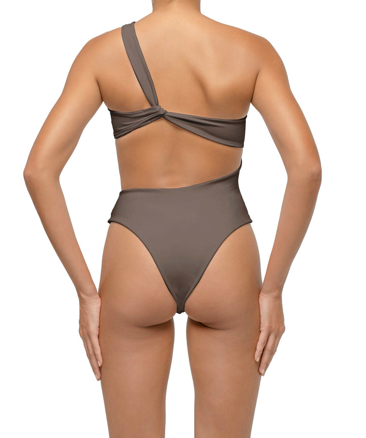 BSWS-S68 Asymmetrical Bandeau Side Cutout One Piece