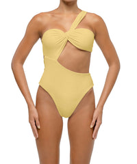 BSWS-S68 Asymmetrical Bandeau Side Cutout One Piece