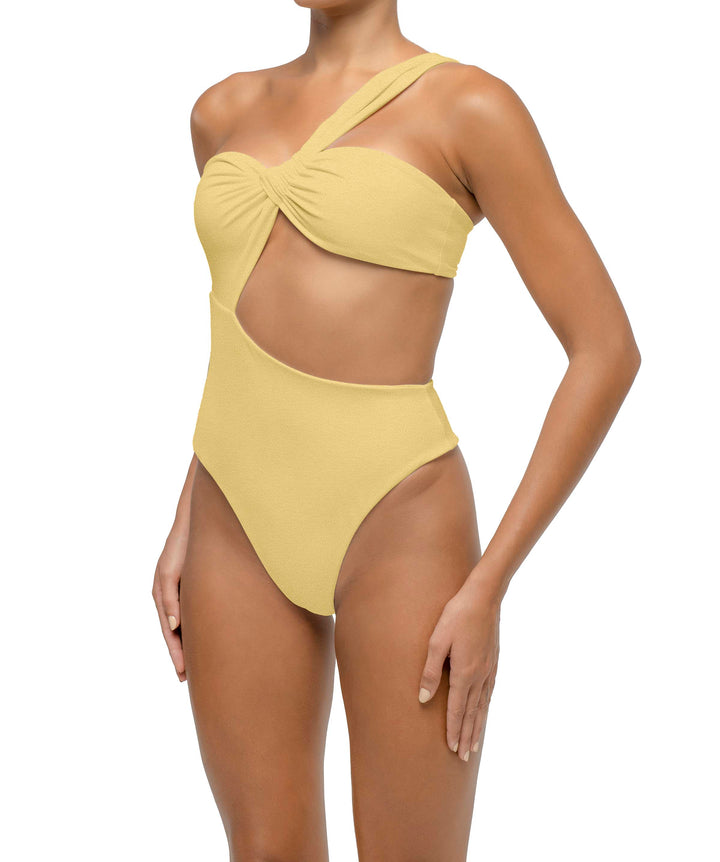 BSWS-S68 Asymmetrical Bandeau Side Cutout One Piece