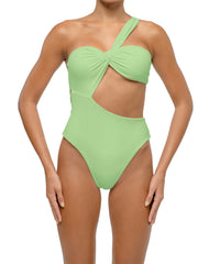 BSWS-S68 Asymmetrical Bandeau Side Cutout One Piece