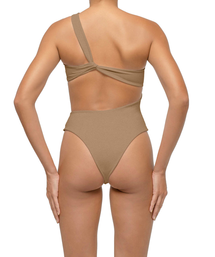 BSWS-S68 Asymmetrical Bandeau Side Cutout One Piece