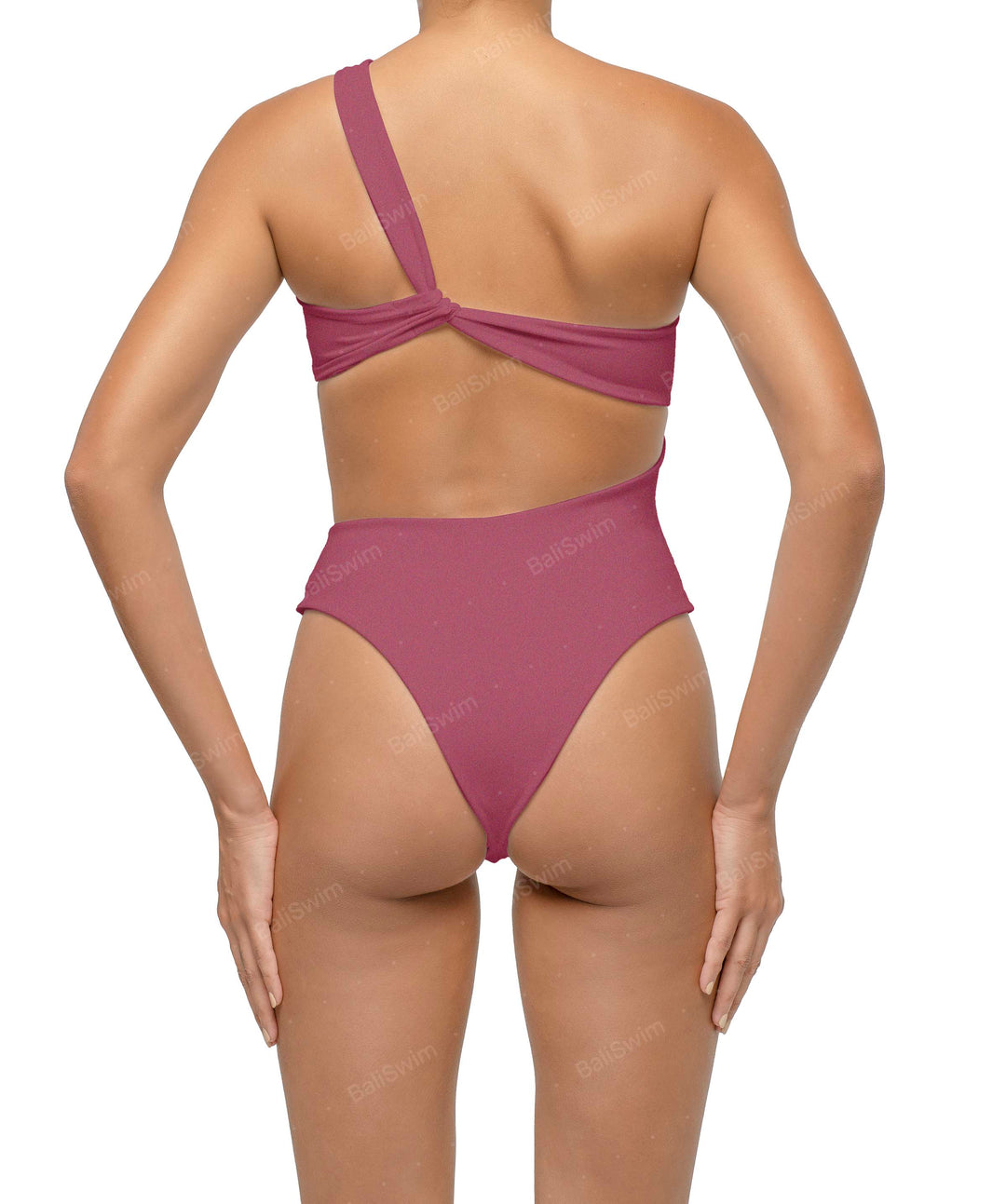 BSWS-S68 Asymmetrical Bandeau Side Cutout One Piece