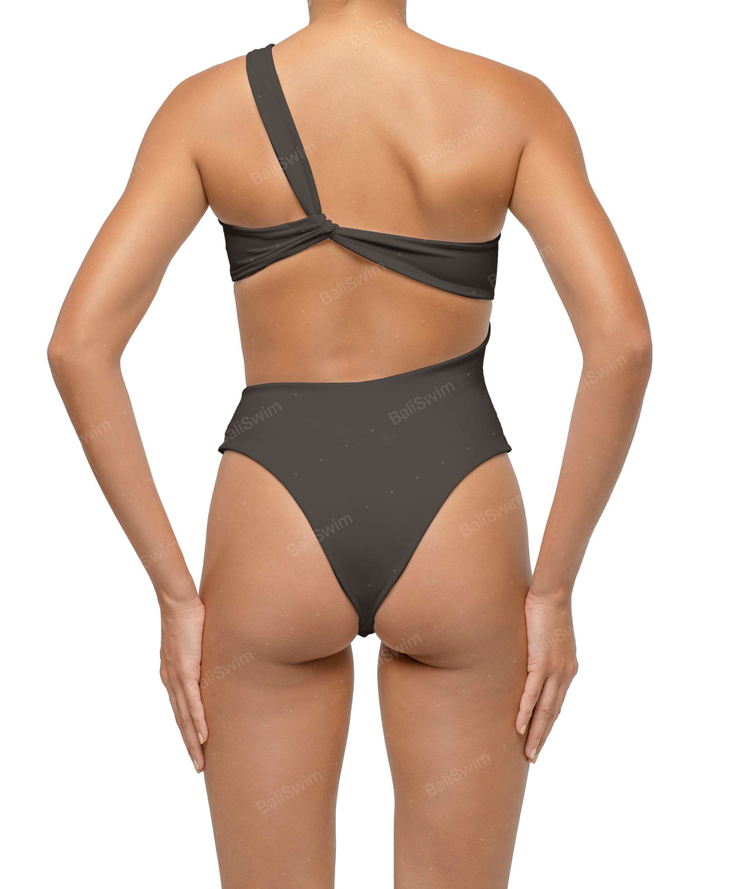 BSWS-S68 Asymmetrical Bandeau Side Cutout One Piece