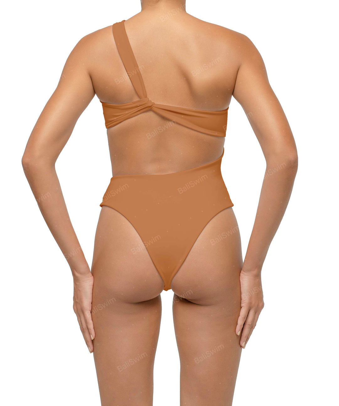 BSWS-S68 Asymmetrical Bandeau Side Cutout One Piece