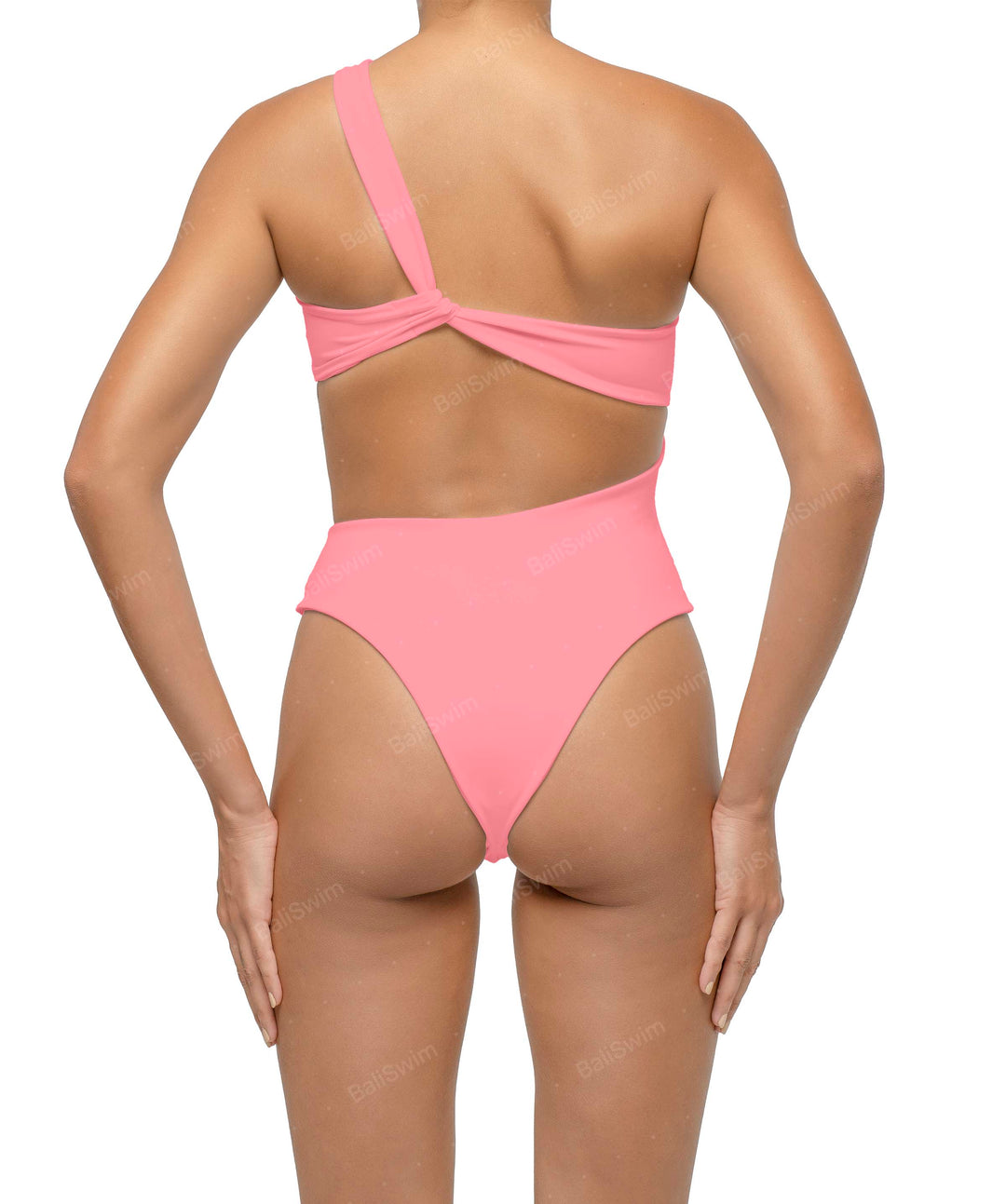 BSWS-S68 Asymmetrical Bandeau Side Cutout One Piece