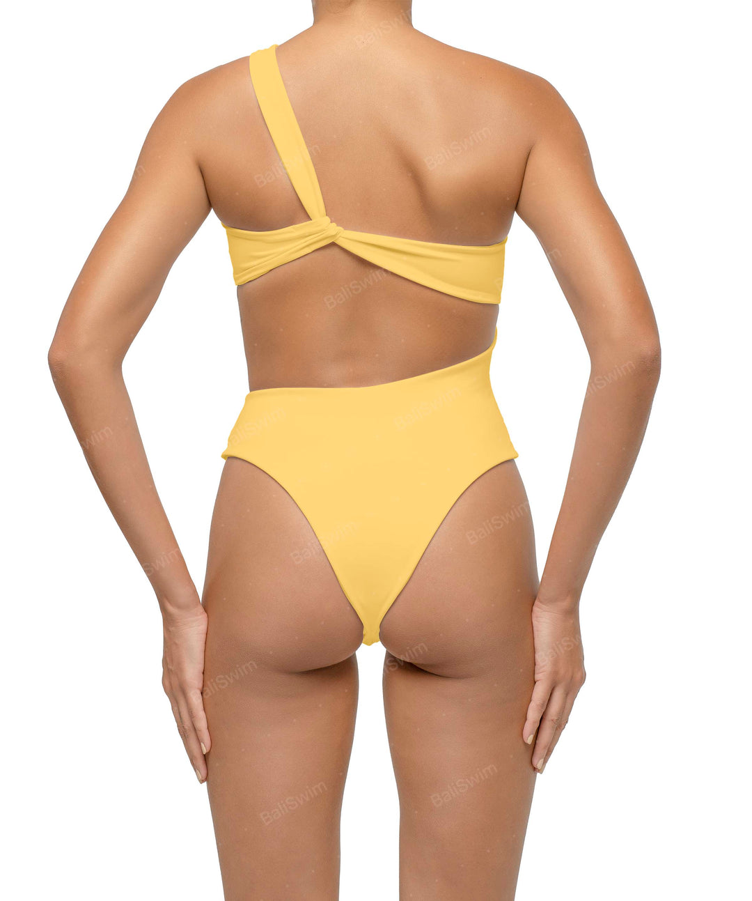 BSWS-S68 Asymmetrical Bandeau Side Cutout One Piece