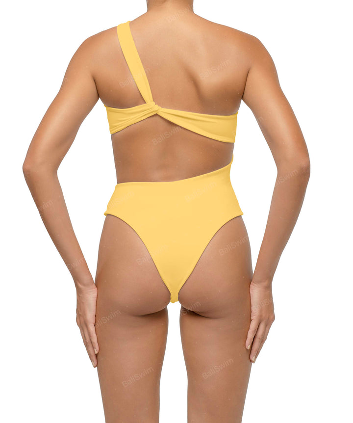 BSWS-S68 Asymmetrical Bandeau Side Cutout One Piece