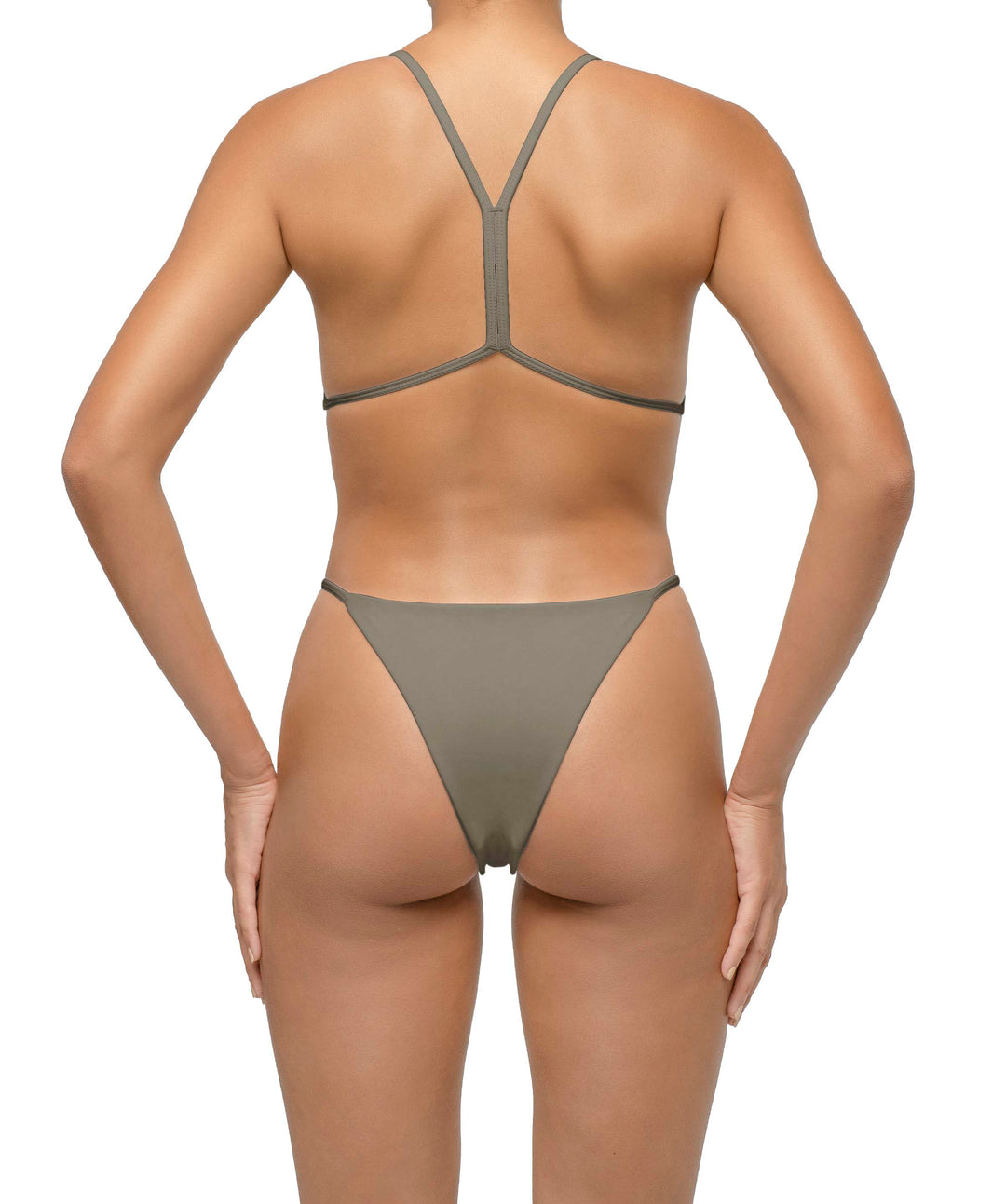 BSWS-S74 Binded Neckline Side Cutout One Piece