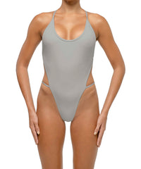 BSWS-S74 Binded Neckline Side Cutout One Piece