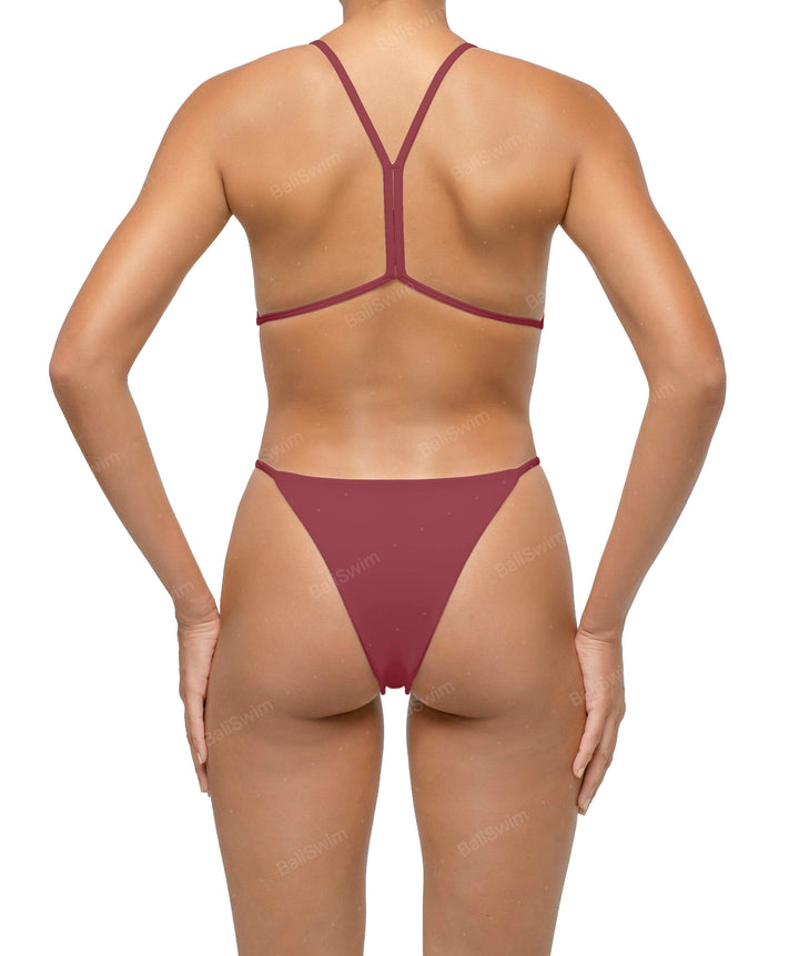 BSWS-S74 Binded Neckline Side Cutout One Piece