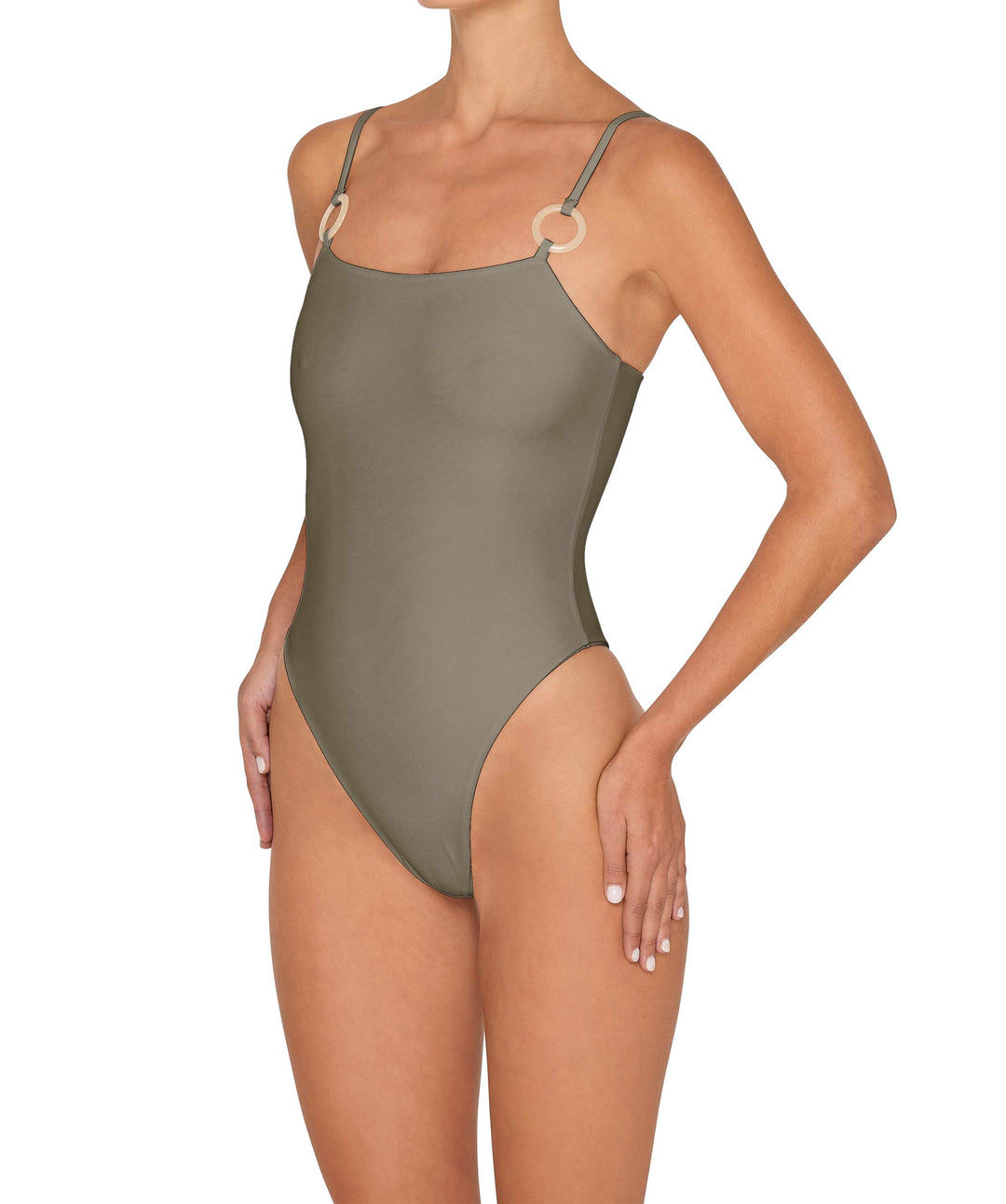 BSWS-S79 Square Neck One Piece With Rings