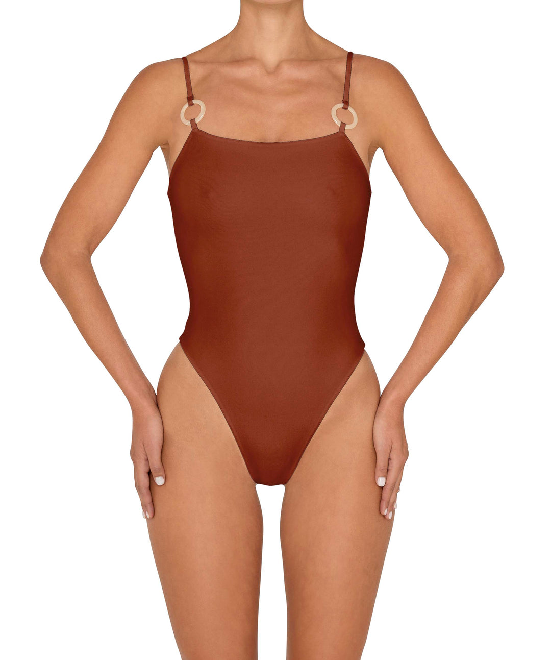 BSWS-S79 Square Neck One Piece With Rings