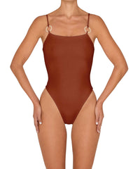 BSWS-S79 Square Neck One Piece With Rings