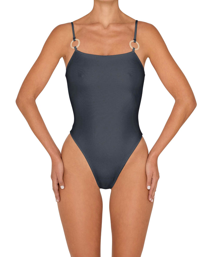 BSWS-S79 Square Neck One Piece With Rings