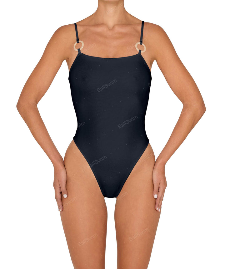 BSWS-S79 Square Neck One Piece With Rings