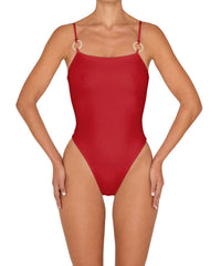 BSWS-S79 Square Neck One Piece With Rings