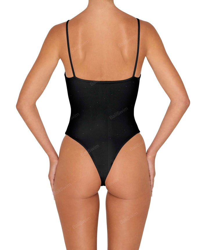 BSWS-S79 Square Neck One Piece With Rings