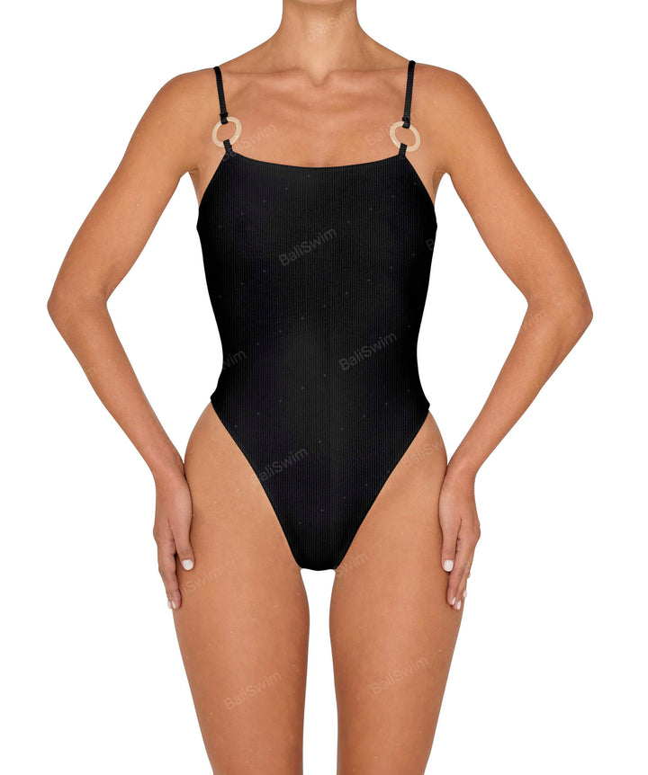 BSWS-S79 Square Neck One Piece With Rings