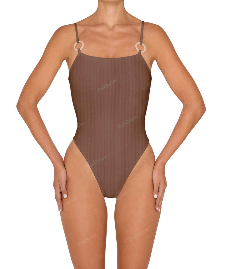 BSWS-S79 Square Neck One Piece With Rings