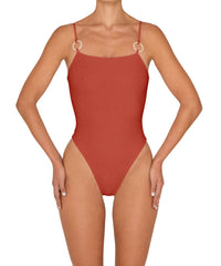 BSWS-S79 Square Neck One Piece With Rings
