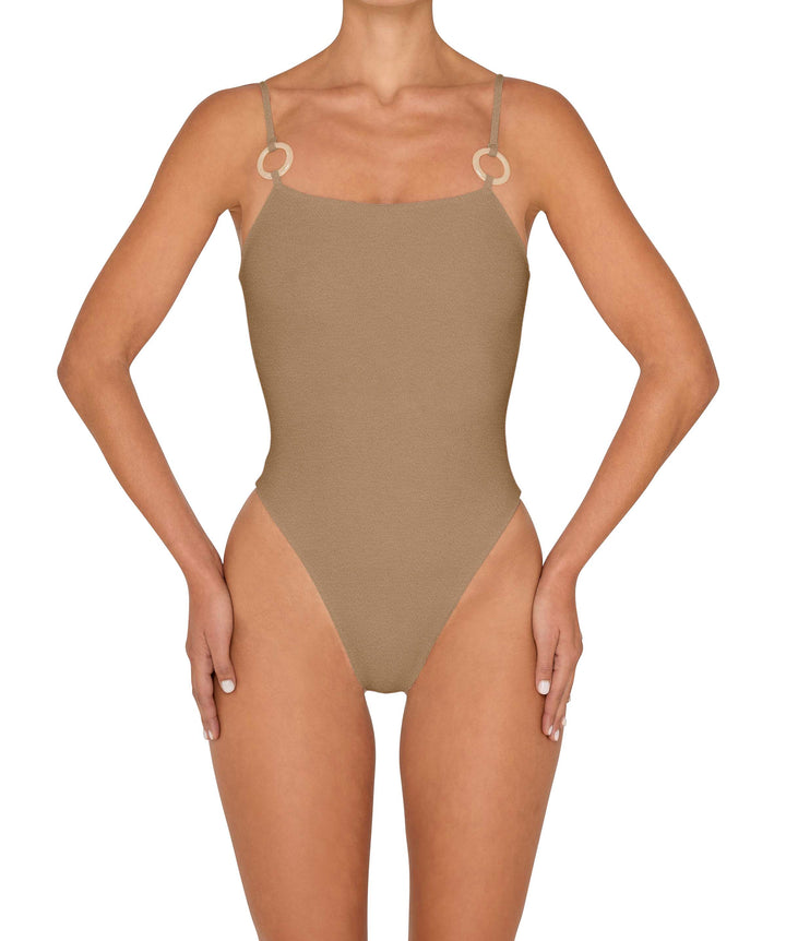 BSWS-S79 Square Neck One Piece With Rings