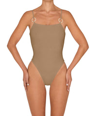 BSWS-S79 Square Neck One Piece With Rings