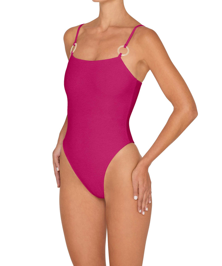 BSWS-S79 Square Neck One Piece With Rings