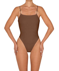 BSWS-S79 Square Neck One Piece With Rings