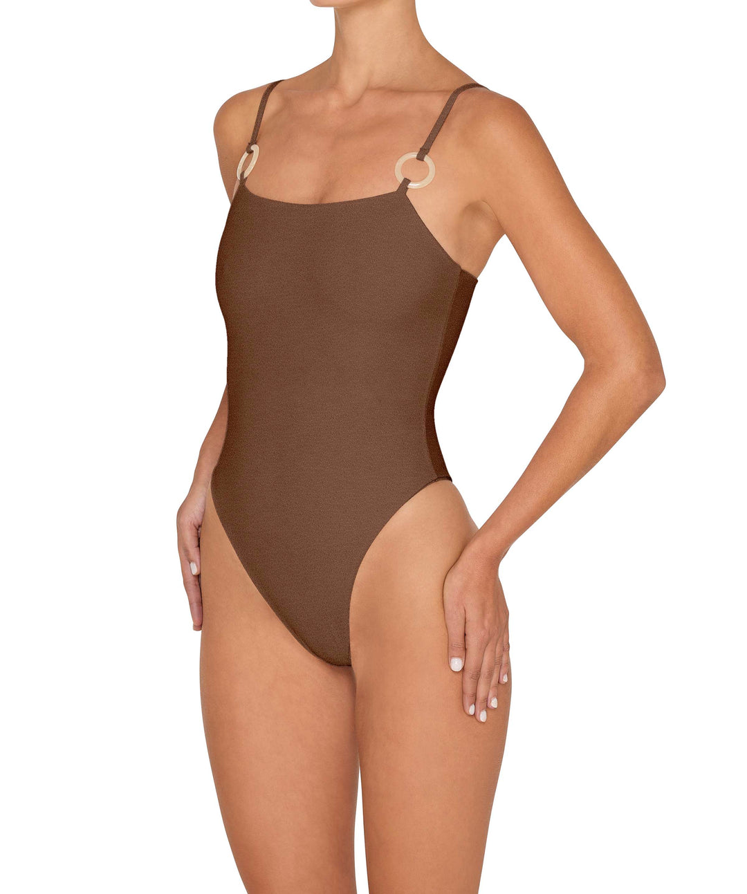 BSWS-S79 Square Neck One Piece With Rings